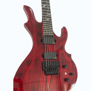 Custom Pulse Flame Dark Red Guitar