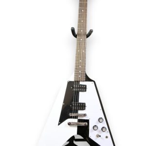 Alternative view of Custom Crown Rudolf Flying V Black White Guitar
