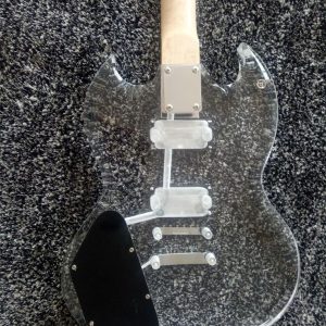 Alternative view of Custom Crown SG Plexiglass Acrylic Led Guitar