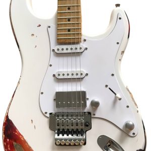 Custom Regent ST Aged Heavy Relic White Tremolo Guitar