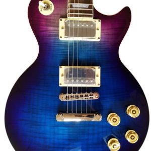 Custom Crown Purple Blue Flame Maple Top Guitar