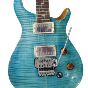Custom Monarch 24 Teal Flame Maple Top Tremolo Guitar
