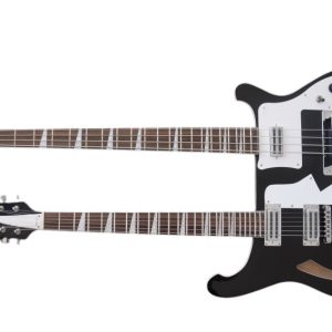 Alternative view of Custom Nova 4003 Rutherford Genesis Double Neck Black 4 String Bass 6 String Guitar