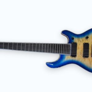 Alternative view of Custom Onyx Regius Blue Flame Maple 8 String Guitar