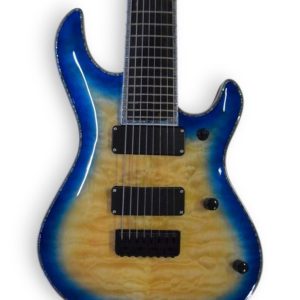 Custom Onyx Regius Blue Flame Maple 8 String Guitar