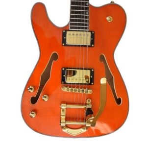 Custom Regent Fhole Orange Paul Waller Masterbuilt Bigsby Guitar