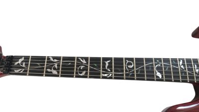 Custom Obsidian 460 Flame Burner Red LED Fretboard Chris Eternal Guitar - Image 6