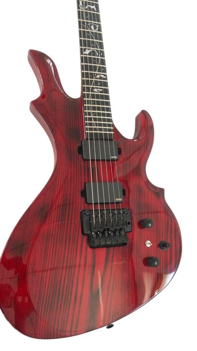 Custom Obsidian 460 Flame Burner Red LED Fretboard Chris Eternal Guitar - Image 8