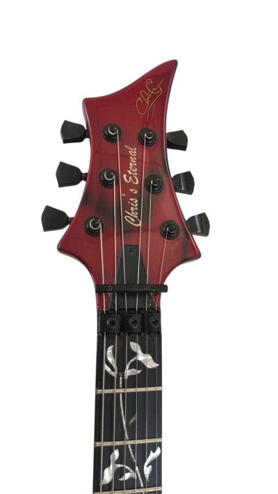 Custom Obsidian 460 Flame Burner Red LED Fretboard Chris Eternal Guitar - Image 7