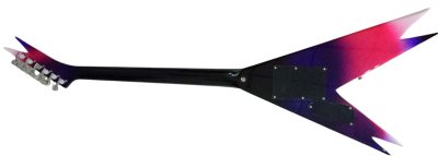 Custom Silverpine Vinnie Vincent Flying Double V Purple Pink Guitar - Image 4