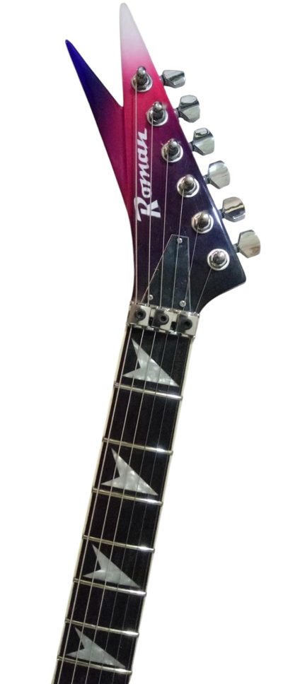 Custom Silverpine Vinnie Vincent Flying Double V Purple Pink Guitar - Image 7