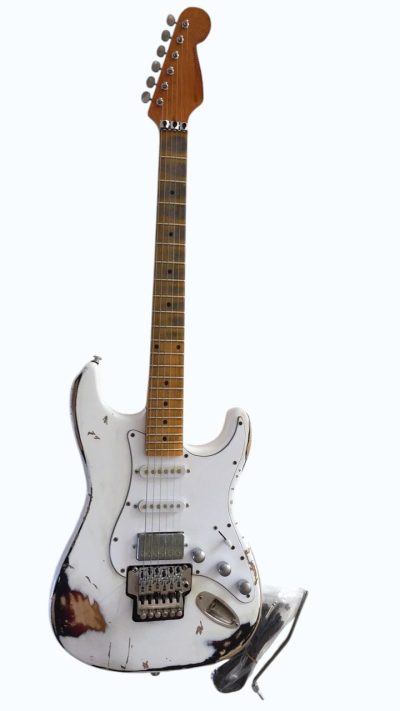 Custom Regent ST Sambora Aged Relic White Tremolo Guitar