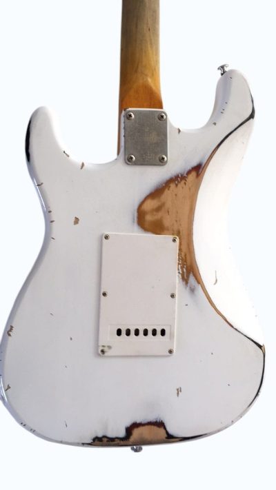 Custom Regent ST Sambora Aged Relic White Tremolo Guitar - Image 3