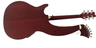 Custom Eclipse Harp Double Neck Acoustic Electric Guitar - Image 6