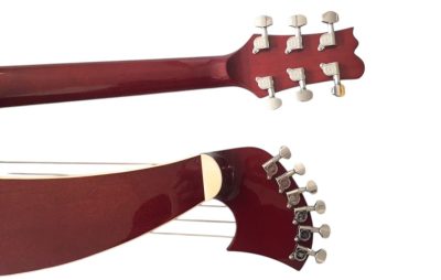 Custom Eclipse Harp Double Neck Acoustic Electric Guitar - Image 4