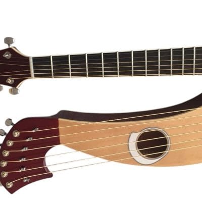 Custom Eclipse Harp Double Neck Acoustic Electric Guitar - Image 8