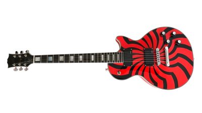 Custom Crown ZW Bullseye Orange Black Guitar - Image 2