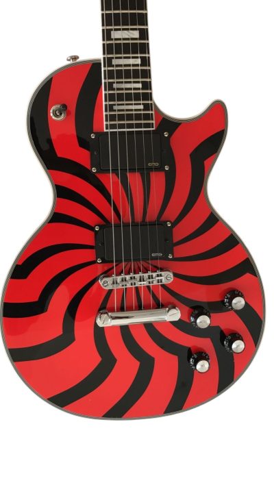 Custom Crown ZW Bullseye Orange Black Guitar