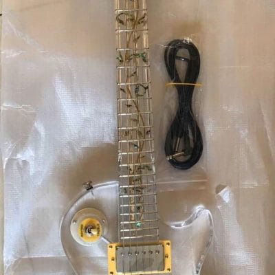 Custom Crown Plexiglass Acrylic Tree of Life Inlay Guitar - Image 8