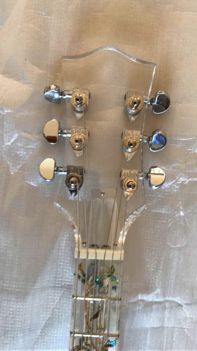Custom Crown Plexiglass Acrylic Tree of Life Inlay Guitar - Image 5