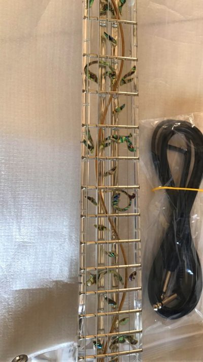 Custom Crown Plexiglass Acrylic Tree of Life Inlay Guitar - Image 4