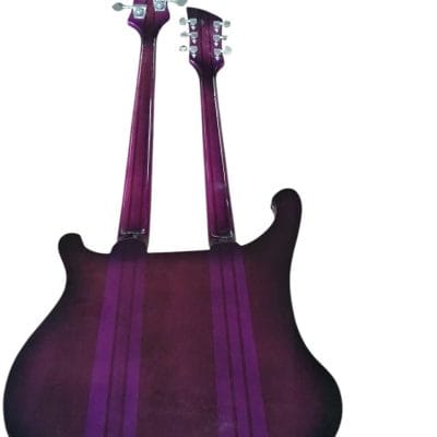 Custom Nova 4003 Double Neck Purple 4 String Bass 6 String Guitar - Image 9