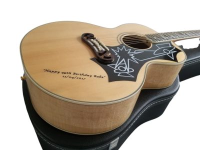 Custom Crown SJ200 Elvis Natural Acoustic Guitar - Image 7