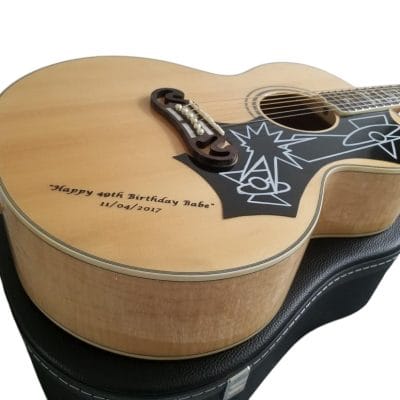 Custom Crown SJ200 Elvis Natural Acoustic Guitar - Image 7