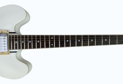Custom Crown AVA 333 TD White Fhole Guitar - Image 2