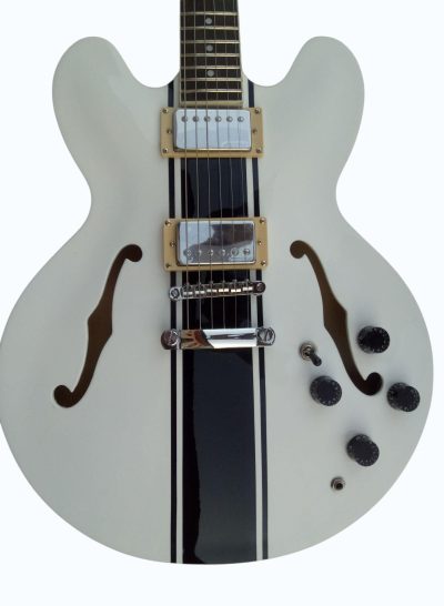 Custom Crown AVA 333 TD White Fhole Guitar