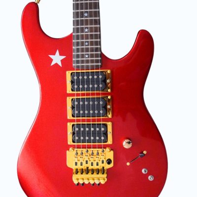 Custom Cinder Richie Sambora Jersey Star Alpine Candy Red Electric Guitar Three Humbucker Pickups