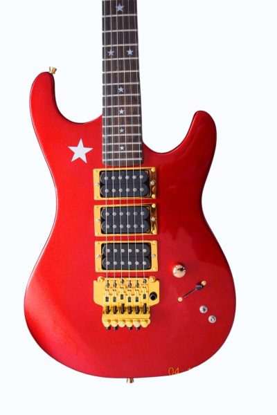 Custom Cinder Richie Sambora Jersey Star Alpine Candy Red Electric Guitar Three Humbucker Pickups