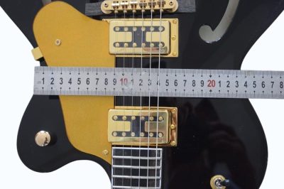 Custom Sovereign Black Falcon Center Block Single Cutaway Guitar - Image 3