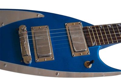 Custom Empire 400 Blue White Guitar - Image 7