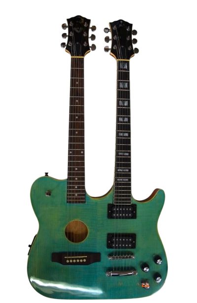 Custom Vile Double Neck Crossroads Guild Guitar