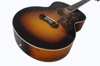 Custom Crown SJ200 Elvis Tobacco Burst Acoustic Guitar - Image 6