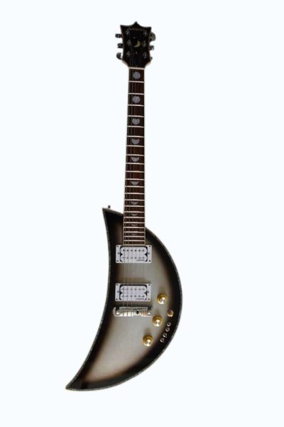 Custom Tribal Black Burst Moonsault Electric Guitar - Image 2