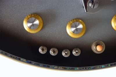 Custom Tribal Black Burst Moonsault Electric Guitar - Image 4
