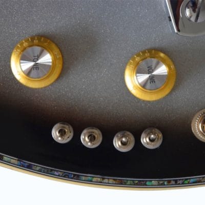 Custom Tribal Black Burst Moonsault Electric Guitar - Image 4