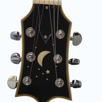 Custom Tribal Black Burst Moonsault Electric Guitar - Image 7