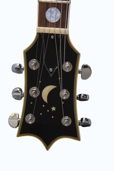 Custom Tribal Black Burst Moonsault Electric Guitar - Image 7