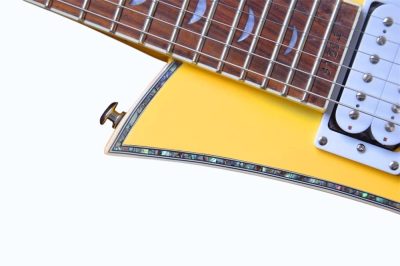 Custom Tribal Yellow Burst Moonsault Electric Guitar - Image 6