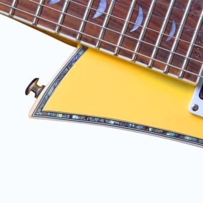 Custom Tribal Yellow Burst Moonsault Electric Guitar - Image 6