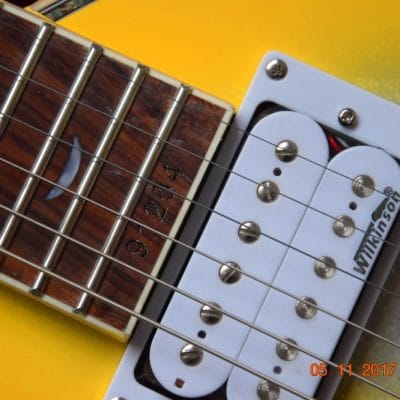 Custom Tribal Yellow Burst Moonsault Electric Guitar - Image 7