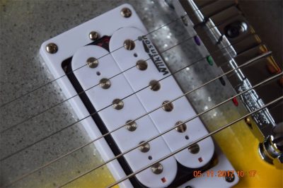 Custom Tribal Yellow Burst Moonsault Electric Guitar - Image 9