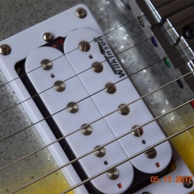Custom Tribal Yellow Burst Moonsault Electric Guitar - Image 9