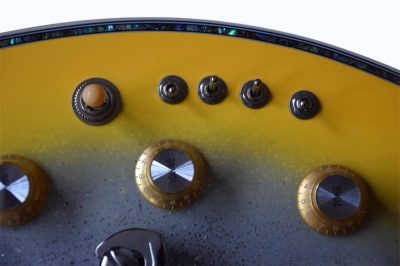 Custom Tribal Yellow Burst Moonsault Electric Guitar - Image 10