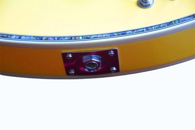 Custom Tribal Yellow Burst Moonsault Electric Guitar - Image 11