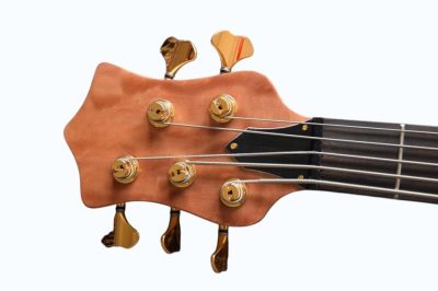 Custom Denver Smith Elite Quilted Maple 5 String Bass Ebony Finger Ramp - Image 5