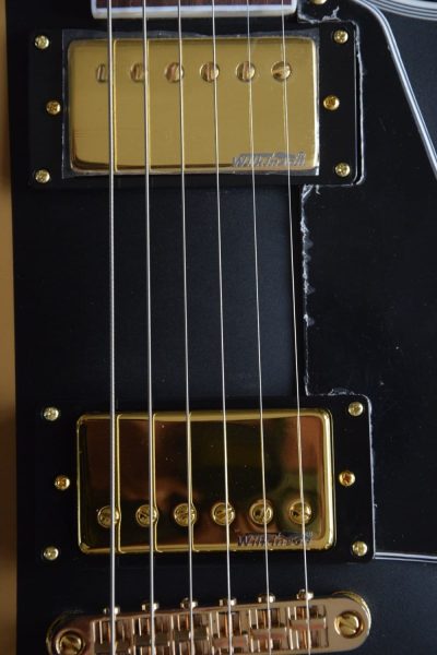 Custom Obsidian James Iron Cross Matte Black Electric Guitar - Image 6